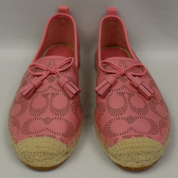 Coach C2782 Carson Espadrille Slip-Ons Bubble Gum Color Size 7.5 - Picture 3 of 11